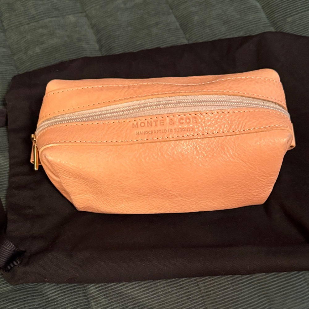 Monte & Coe Peach Leather Pouch